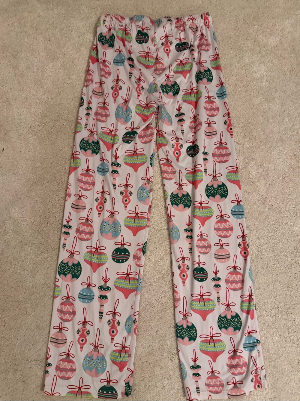 Women’s size XS Pink Holiday Ornament Pajama Pants